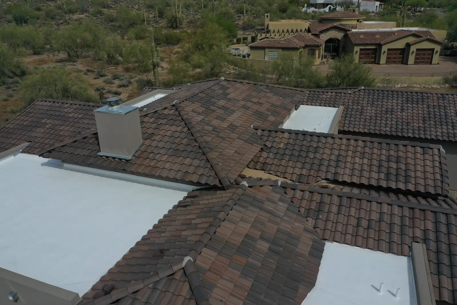 Newly installed tile roof on a Phoenix home